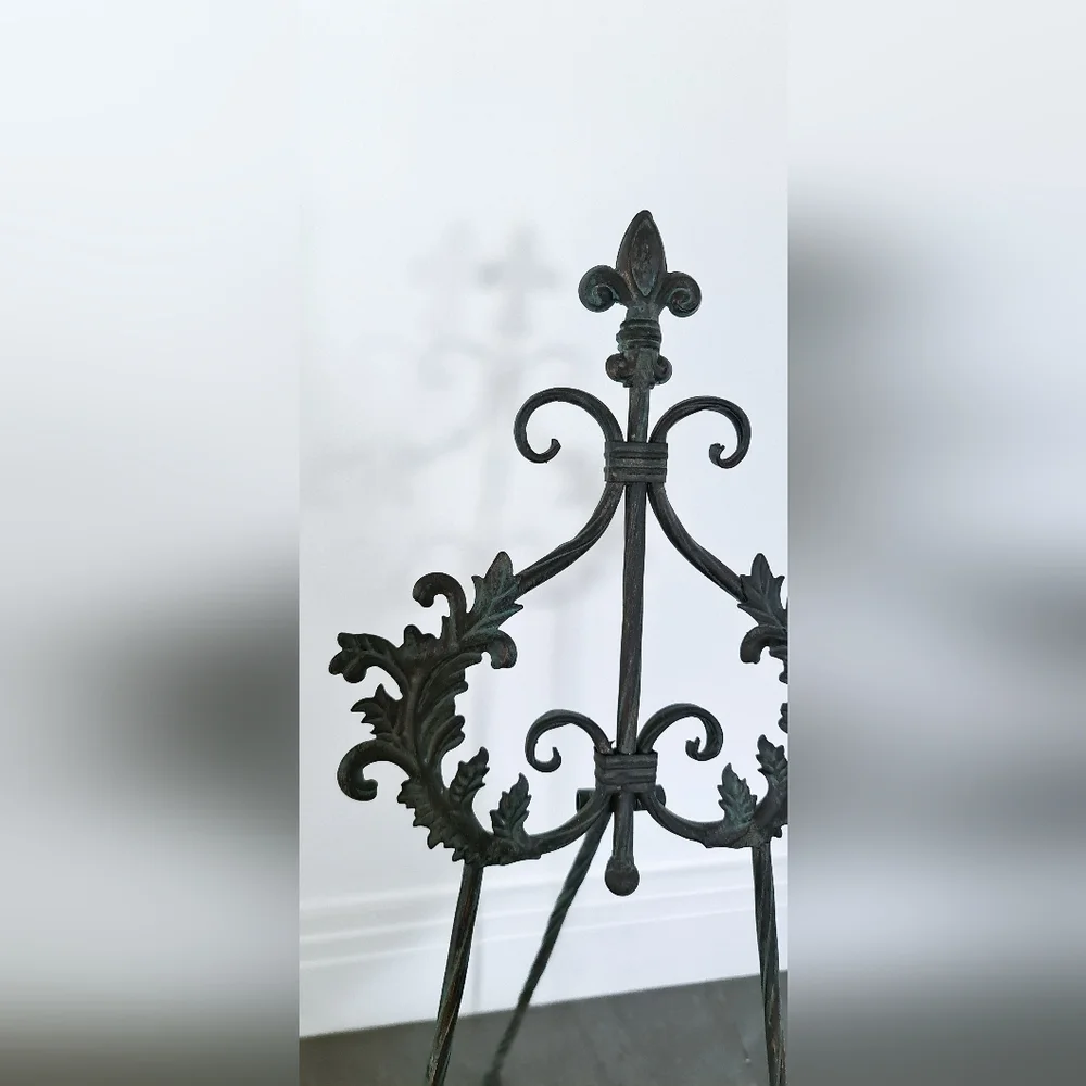 Very Tall French Metal Recipe Holder Cookbook Book Stand Holder Decor - Picture 4 of 4